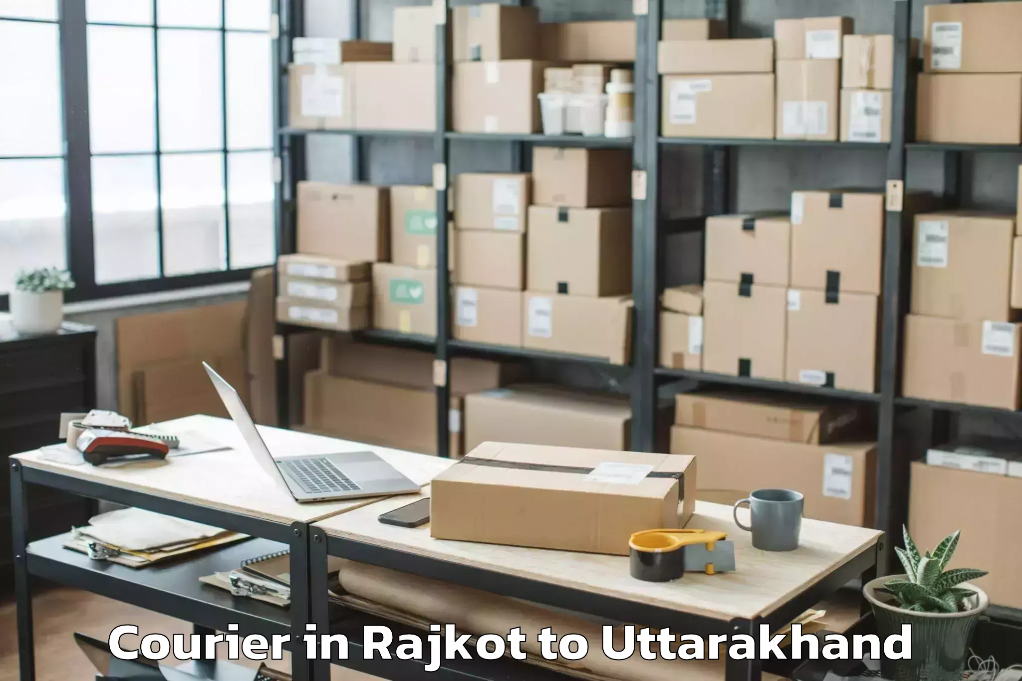 Book Your Rajkot to Dugadda Courier Today